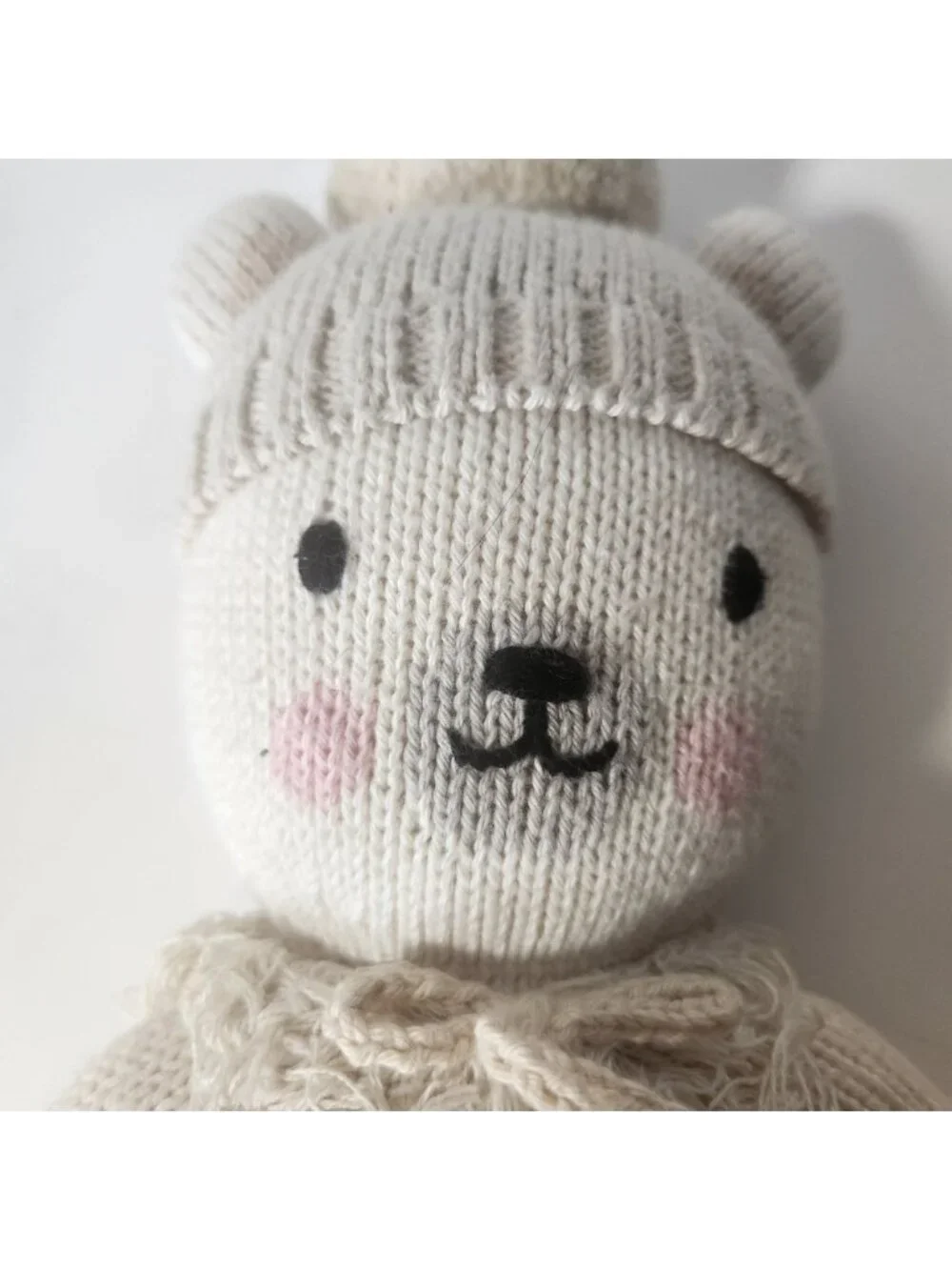 Stella Cuddle + Kind Polar Bear Knit Plush Doll‎ Cream Handmade Peru 13 Inch